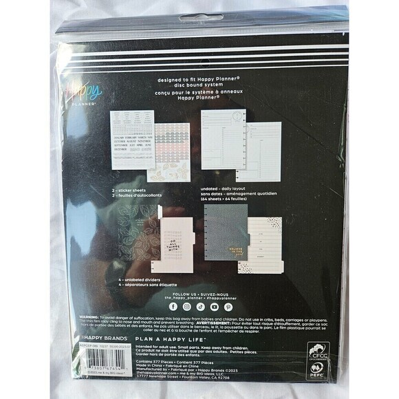 Happy Planner Embrace Your Wild Calendar Extension Pack CLASSIC - 377 Pieces New - Picture 2 of 2